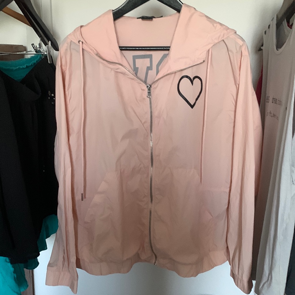 Vintage Miss Chievous Wind Breaker Love L Preowned Pink